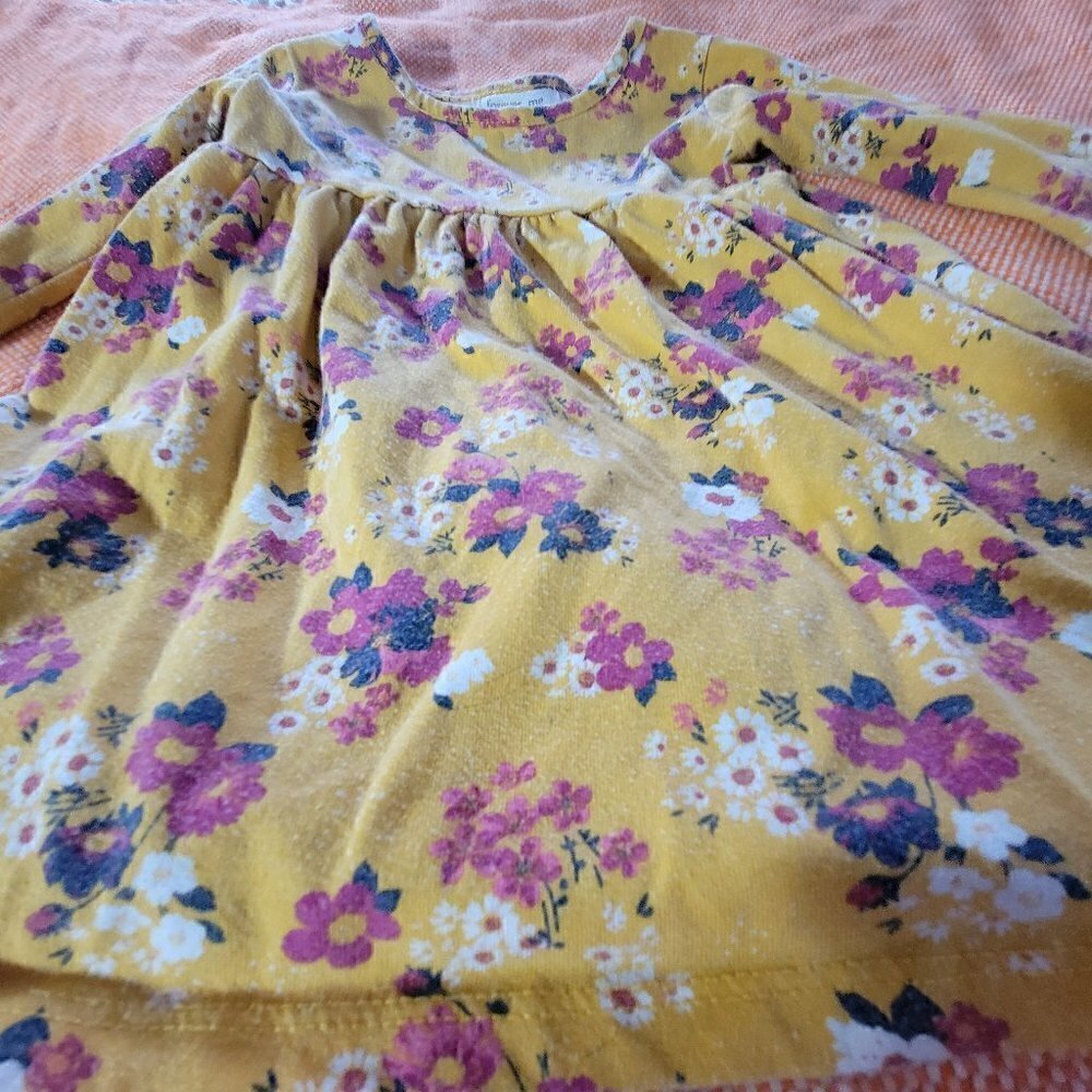 Forever Me Yellow Flowy Dress With Assorted Multicolored Flowers Size 2T - Picture 6 of 8